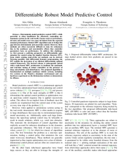 Differentiable Robust Model Predictive Control