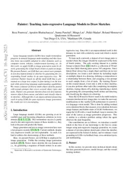 Painter: Teaching Auto-regressive Language Models to Draw Sketches