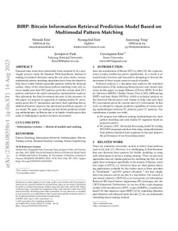BIRP: Bitcoin Information Retrieval Prediction Model Based on Multimodal
  Pattern Matching
