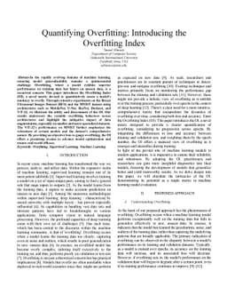 Quantifying Overfitting: Introducing the Overfitting Index