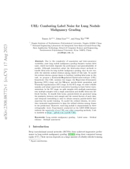 URL: Combating Label Noise for Lung Nodule Malignancy Grading