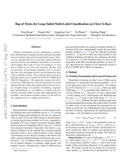 Bag of Tricks for Long-Tailed Multi-Label Classification on Chest X-Rays