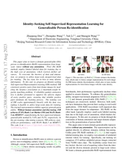 Identity-Seeking Self-Supervised Representation Learning for
  Generalizable Person Re-identification