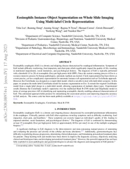 Eosinophils Instance Object Segmentation on Whole Slide Imaging Using
  Multi-label Circle Representation