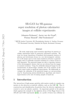 SR-GAN for SR-gamma: super resolution of photon calorimeter images at
  collider experiments