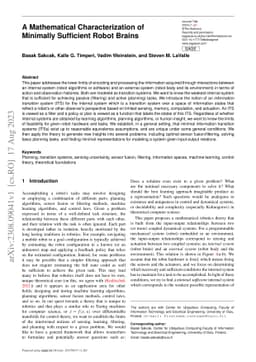 A Mathematical Characterization of Minimally Sufficient Robot Brains