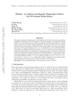 ZhiJian: A Unifying and Rapidly Deployable Toolbox for Pre-trained Model
  Reuse