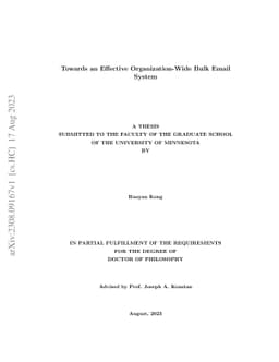 Towards an Effective Organization-Wide Bulk Email System