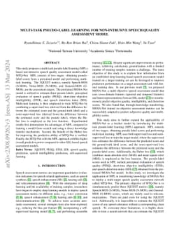 Multi-Task Pseudo-Label Learning for Non-Intrusive Speech Quality
  Assessment Model