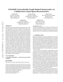 GiGaMAE: Generalizable Graph Masked Autoencoder via Collaborative Latent
  Space Reconstruction