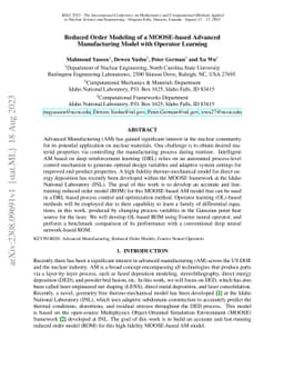 Reduced Order Modeling of a MOOSE-based Advanced Manufacturing Model
  with Operator Learning