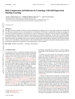 Data Compression and Inference in Cosmology with Self-Supervised Machine
  Learning