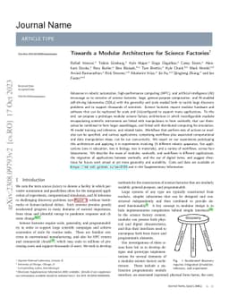 Towards a Modular Architecture for Science Factories