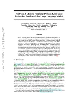 FinEval: A Chinese Financial Domain Knowledge Evaluation Benchmark for
  Large Language Models