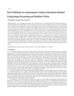 R-C-P Method: An Autonomous Volume Calculation Method Using Image
  Processing and Machine Vision