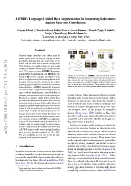 ASPIRE: Language-Guided Data Augmentation for Improving Robustness
  Against Spurious Correlations