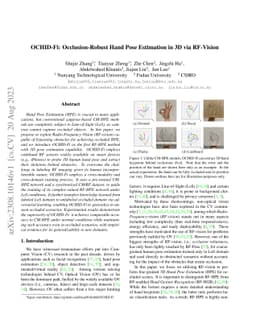 OCHID-Fi: Occlusion-Robust Hand Pose Estimation in 3D via RF-Vision
