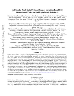 Cell Spatial Analysis in Crohn's Disease: Unveiling Local Cell
  Arrangement Pattern with Graph-based Signatures