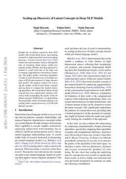 Scaling up Discovery of Latent Concepts in Deep NLP Models