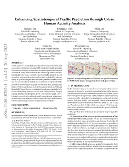 Enhancing Spatiotemporal Traffic Prediction through Urban Human Activity
  Analysis