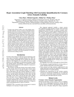 Hyper Association Graph Matching with Uncertainty Quantification for
  Coronary Artery Semantic Labeling