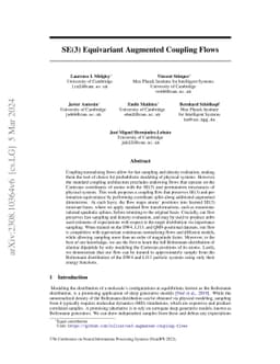 SE(3) Equivariant Augmented Coupling Flows