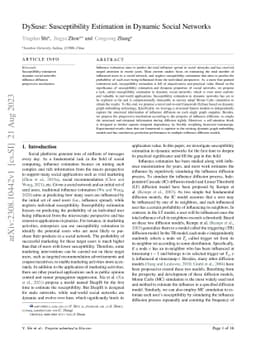DySuse: Susceptibility Estimation in Dynamic Social Networks
