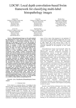LDCSF: Local depth convolution-based Swim framework for classifying
  multi-label histopathology images