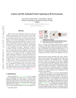 Explore and Tell: Embodied Visual Captioning in 3D Environments