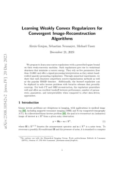 Learning Weakly Convex Regularizers for Convergent Image-Reconstruction
  Algorithms