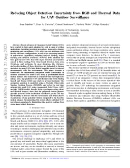 Reducing Object Detection Uncertainty from RGB and Thermal Data for UAV
  Outdoor Surveillance