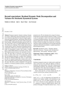Beyond expectations: Residual Dynamic Mode Decomposition and Variance
  for Stochastic Dynamical Systems