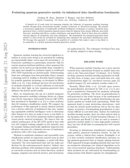 Evaluating quantum generative models via imbalanced data classification
  benchmarks