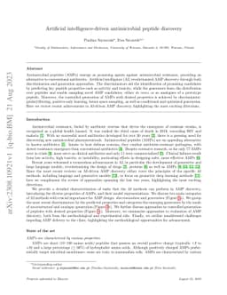Artificial intelligence-driven antimicrobial peptide discovery