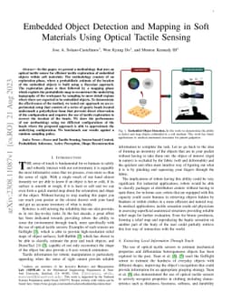 Embedded Object Detection and Mapping in Soft Materials Using Optical
  Tactile Sensing