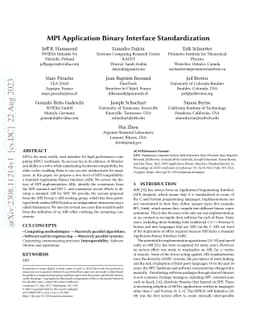 MPI Application Binary Interface Standardization