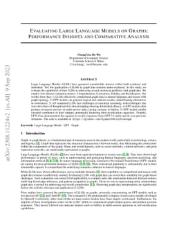 Evaluating Large Language Models on Graphs: Performance Insights and
  Comparative Analysis