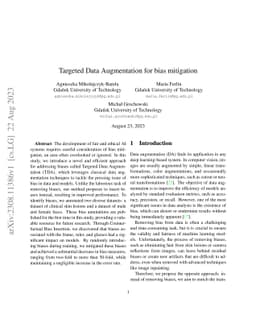 Targeted Data Augmentation for bias mitigation