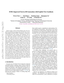 IT3D: Improved Text-to-3D Generation with Explicit View Synthesis