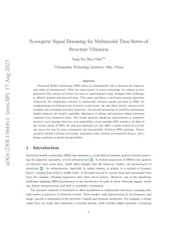 Synergistic Signal Denoising for Multimodal Time Series of Structure
  Vibration