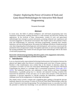 Exploring the Power of Creative AI Tools and Game-Based Methodologies
  for Interactive Web-Based Programming