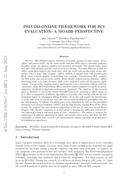 Pseudo-online framework for BCI evaluation: A MOABB perspective
