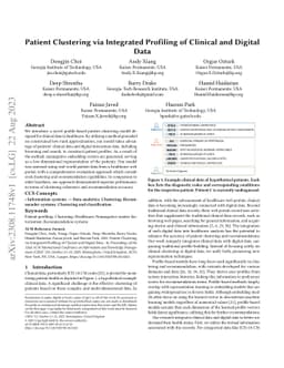 Patient Clustering via Integrated Profiling of Clinical and Digital Data