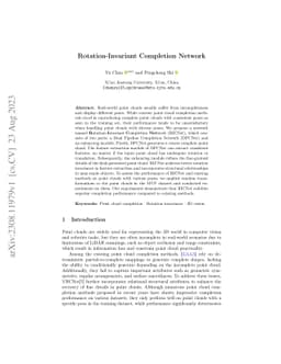 Rotation-Invariant Completion Network