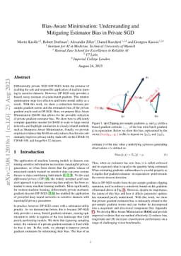 Bias-Aware Minimisation: Understanding and Mitigating Estimator Bias in
  Private SGD