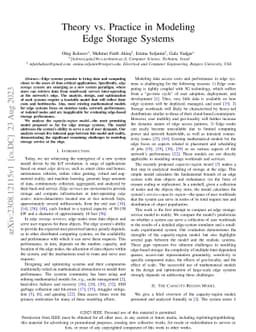 Theory vs. Practice in Modeling Edge Storage Systems