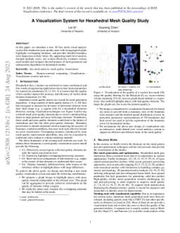 A Visualization System for Hexahedral Mesh Quality Study