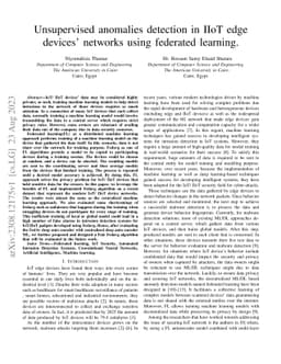 Unsupervised anomalies detection in IIoT edge devices networks using
  federated learning