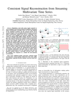 Consistent Signal Reconstruction from Streaming Multivariate Time Series