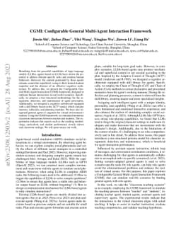 CGMI: Configurable General Multi-Agent Interaction Framework
